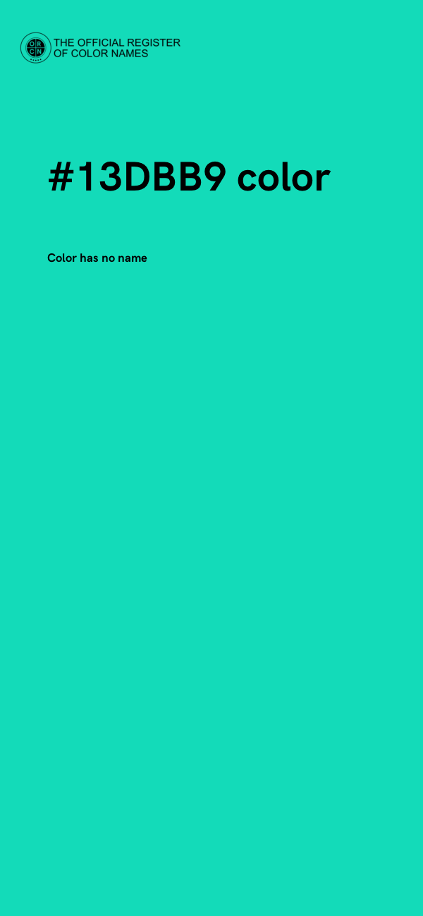 #13DBB9 color image