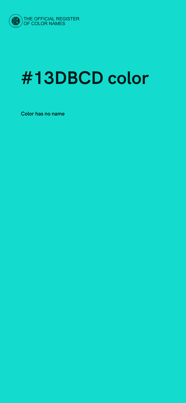 #13DBCD color image