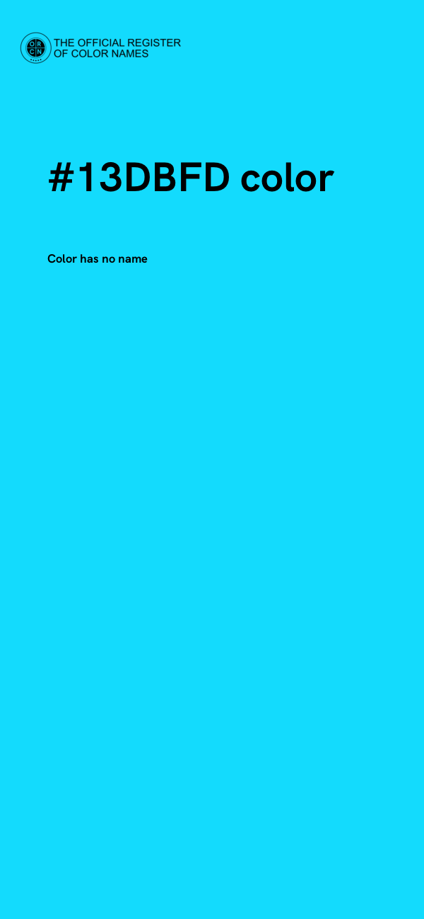 #13DBFD color image
