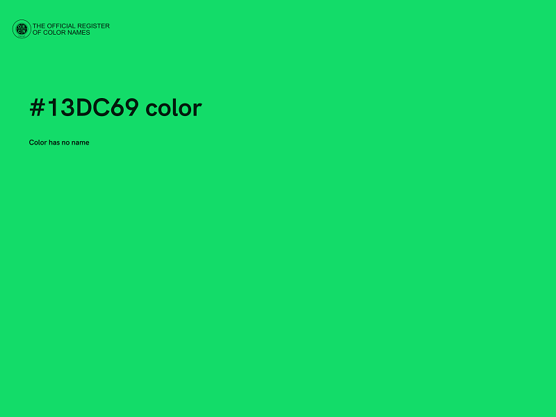 #13DC69 color image