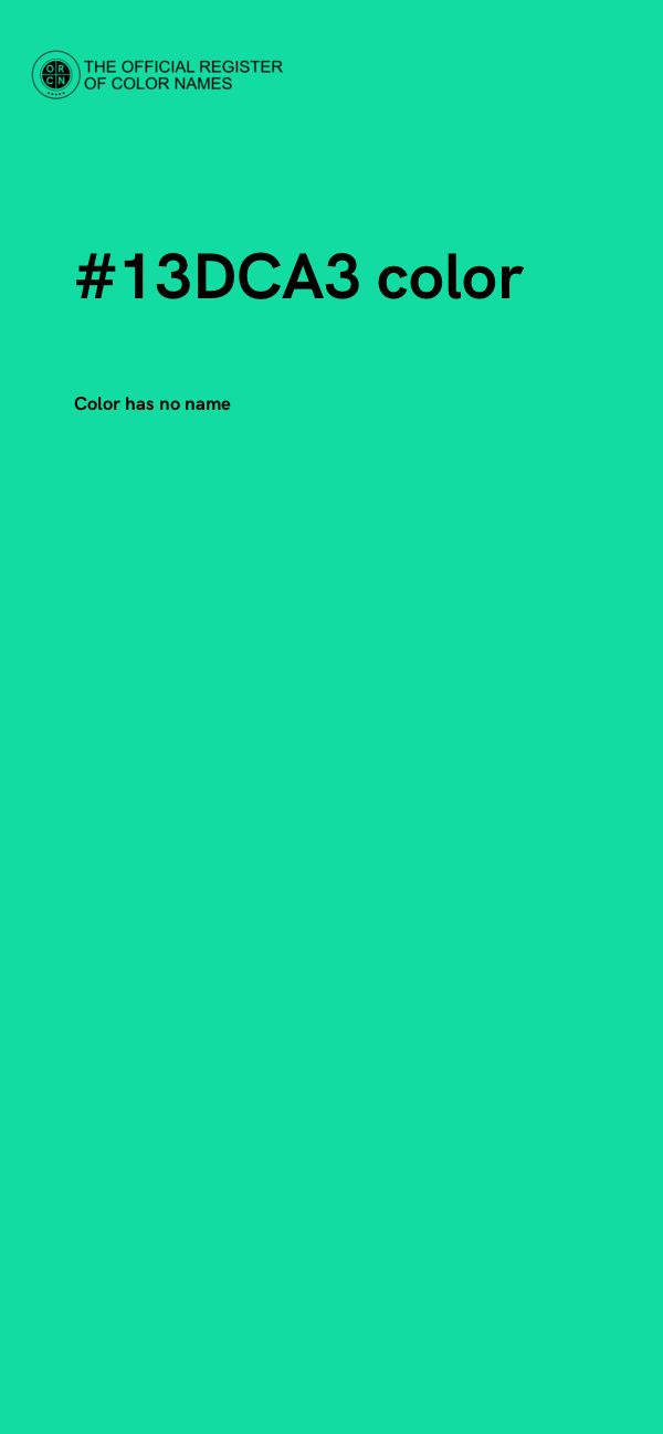 #13DCA3 color image