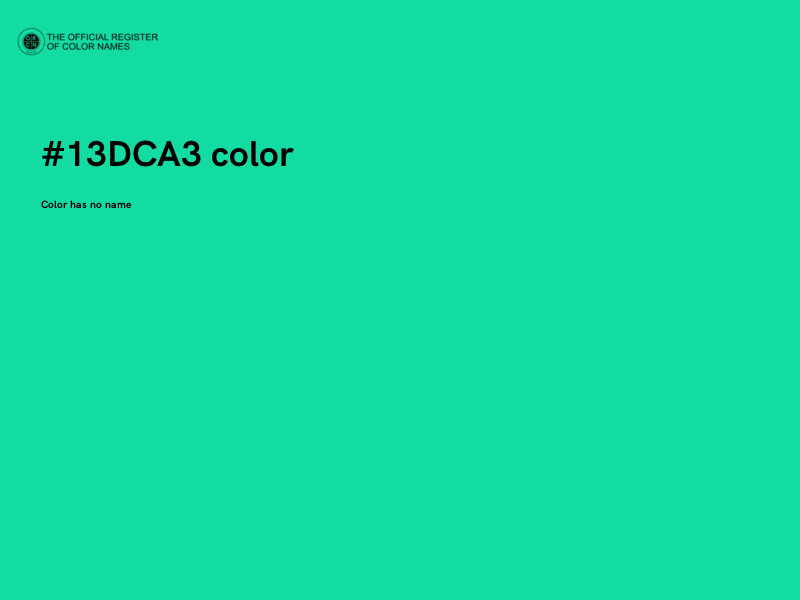 #13DCA3 color image