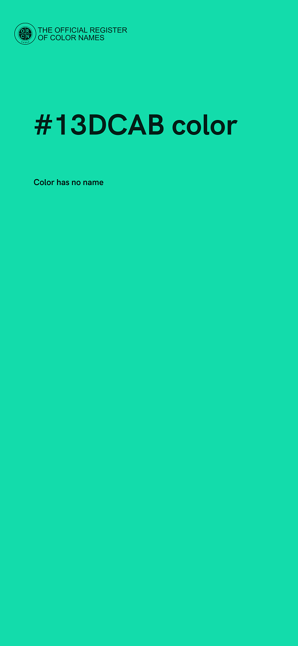 #13DCAB color image