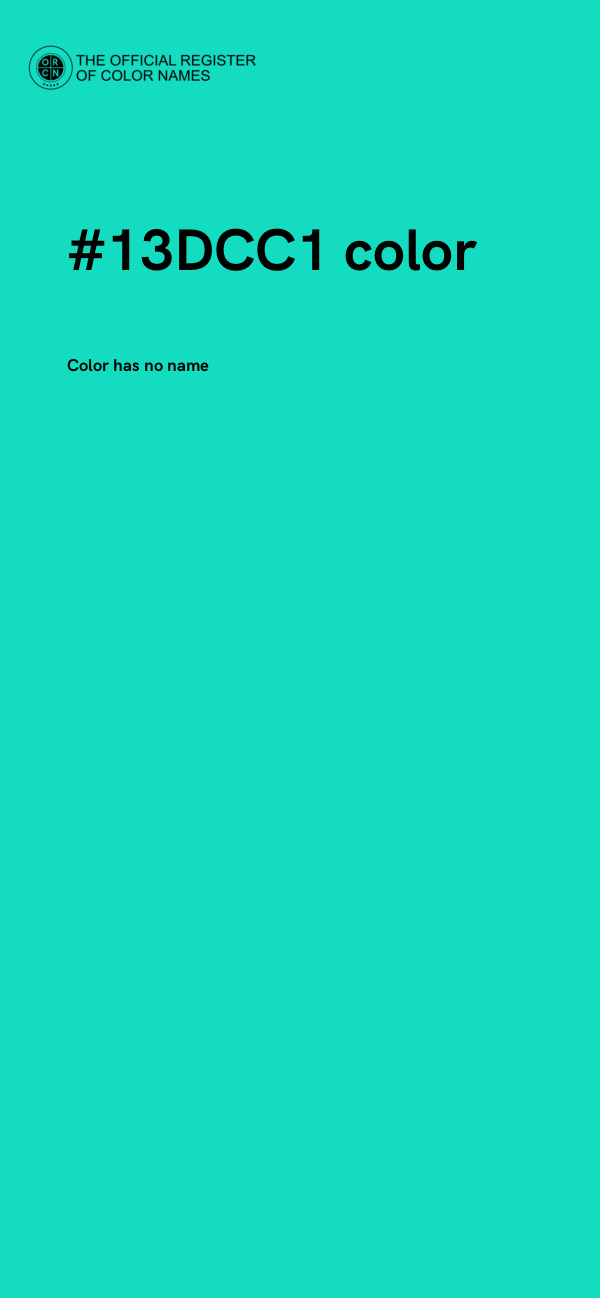 #13DCC1 color image