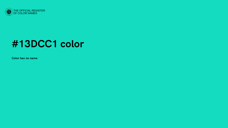 #13DCC1 color image