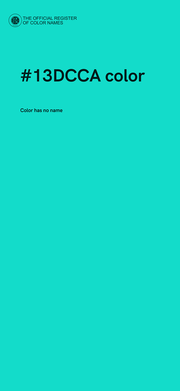 #13DCCA color image
