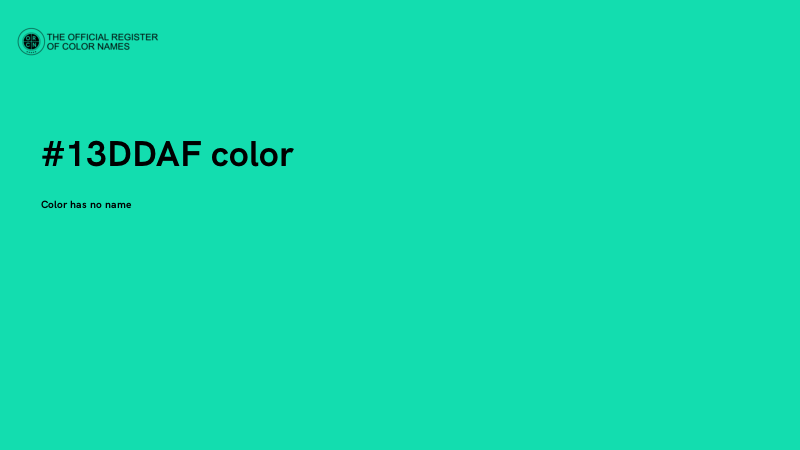 #13DDAF color image