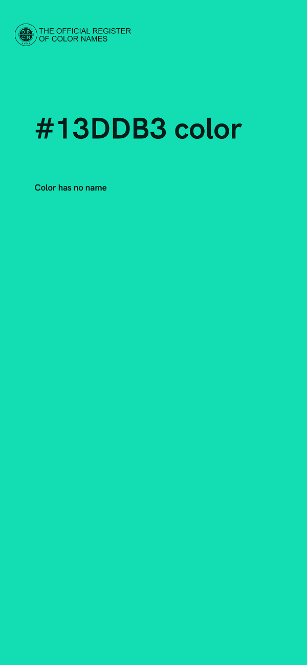 #13DDB3 color image