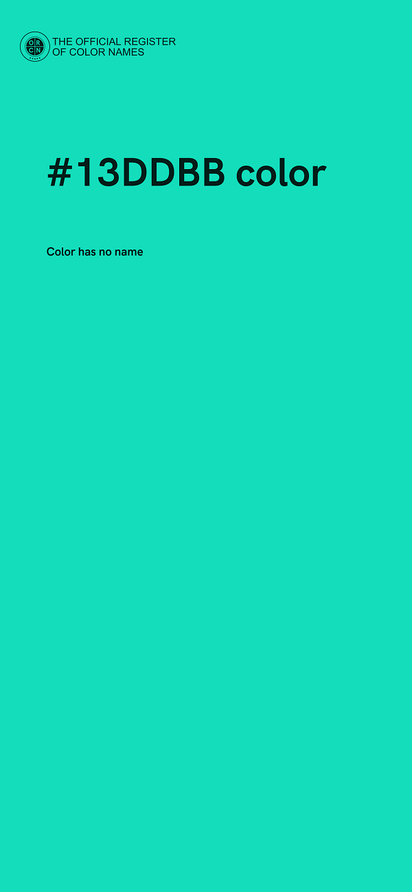 #13DDBB color image