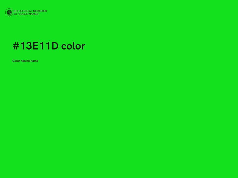 #13E11D color image