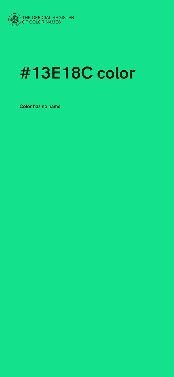 #13E18C color image