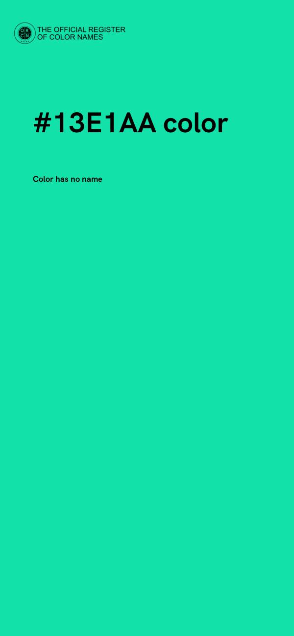#13E1AA color image