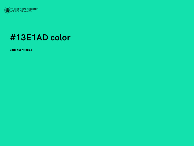#13E1AD color image
