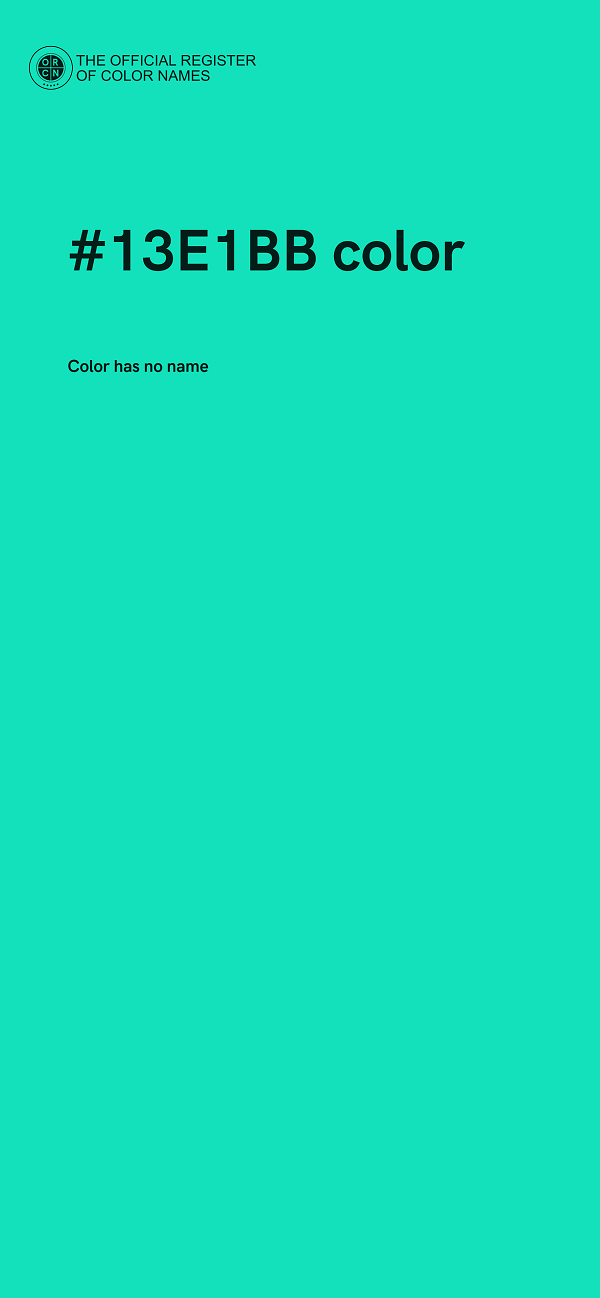 #13E1BB color image