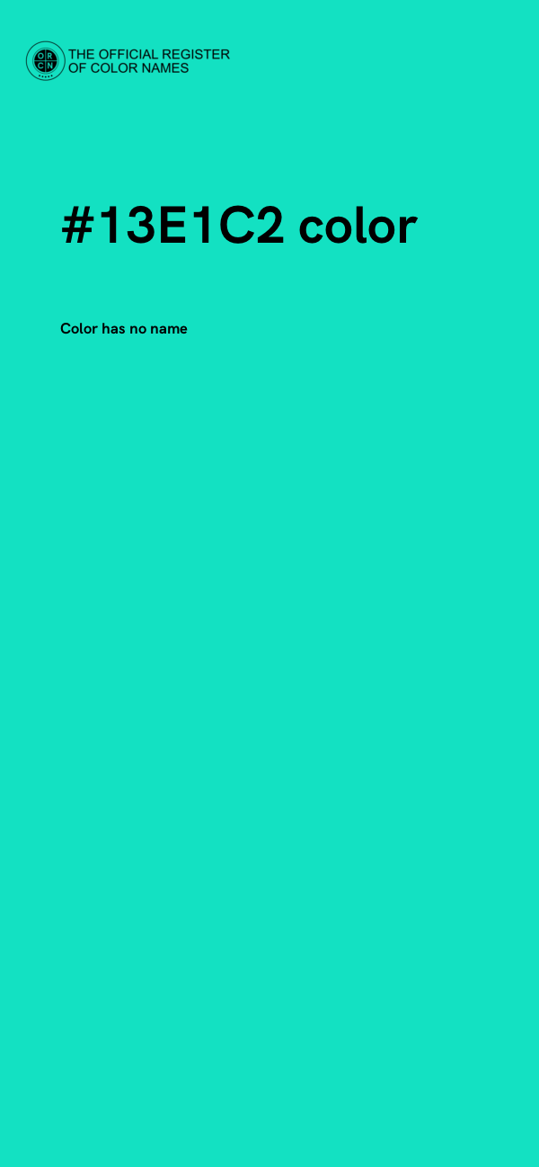 #13E1C2 color image