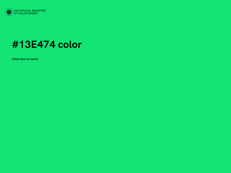 #13E474 color image
