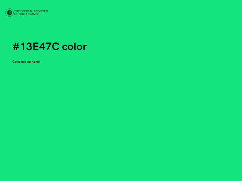 #13E47C color image