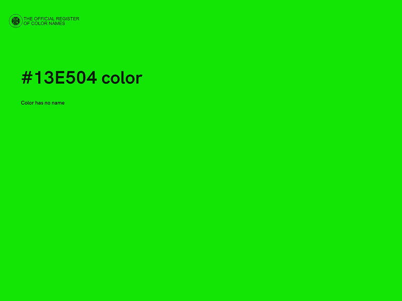 #13E504 color image