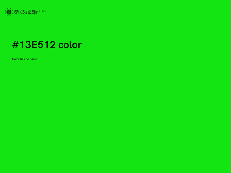 #13E512 color image