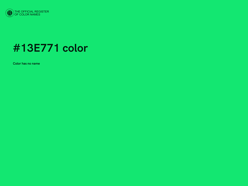 #13E771 color image