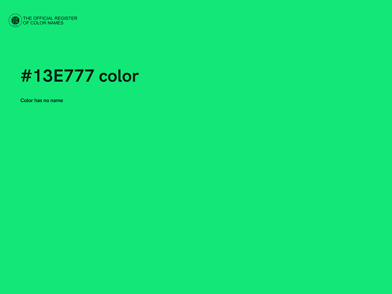 #13E777 color image