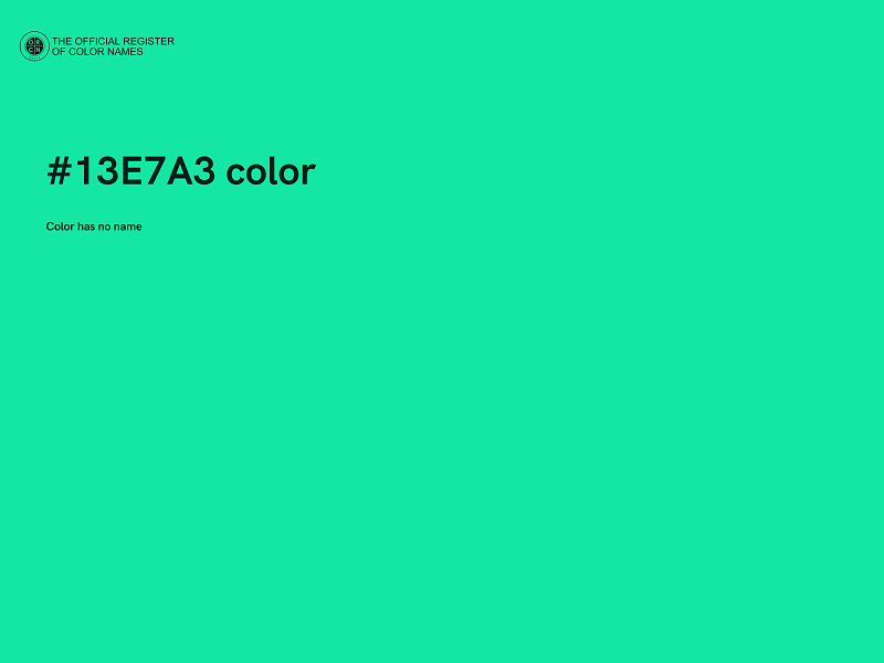 #13E7A3 color image