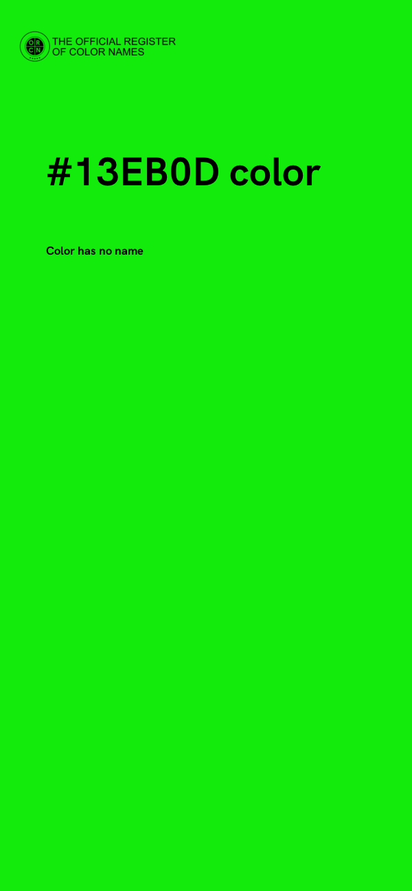 #13EB0D color image