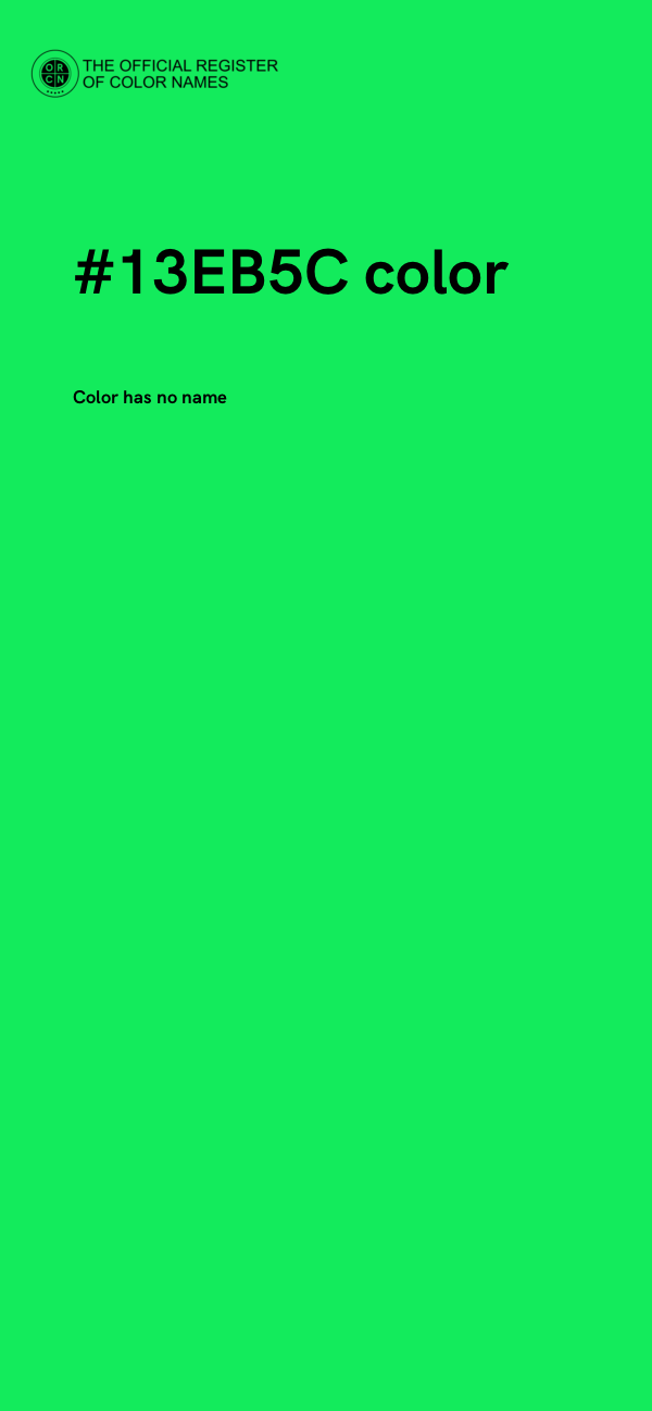 #13EB5C color image