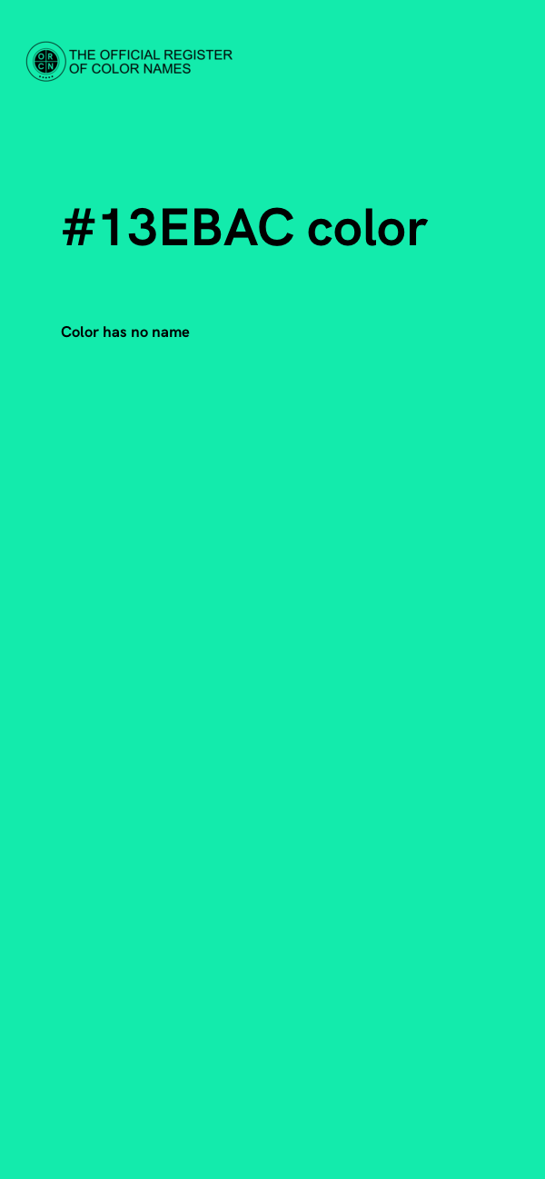 #13EBAC color image