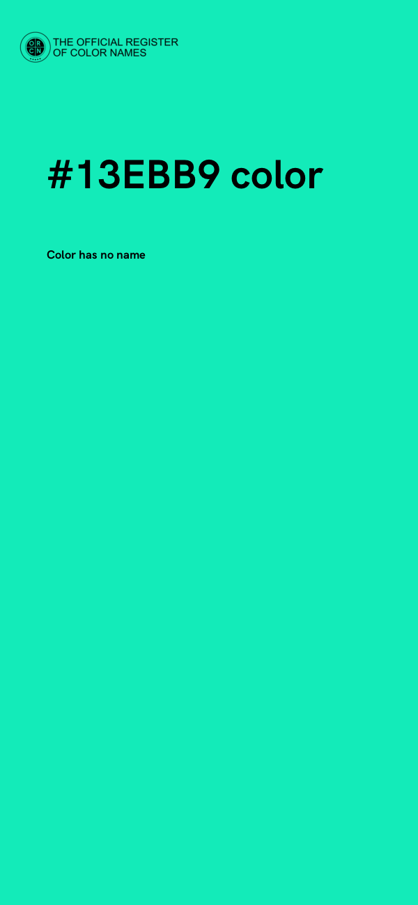 #13EBB9 color image