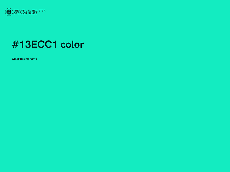 #13ECC1 color image