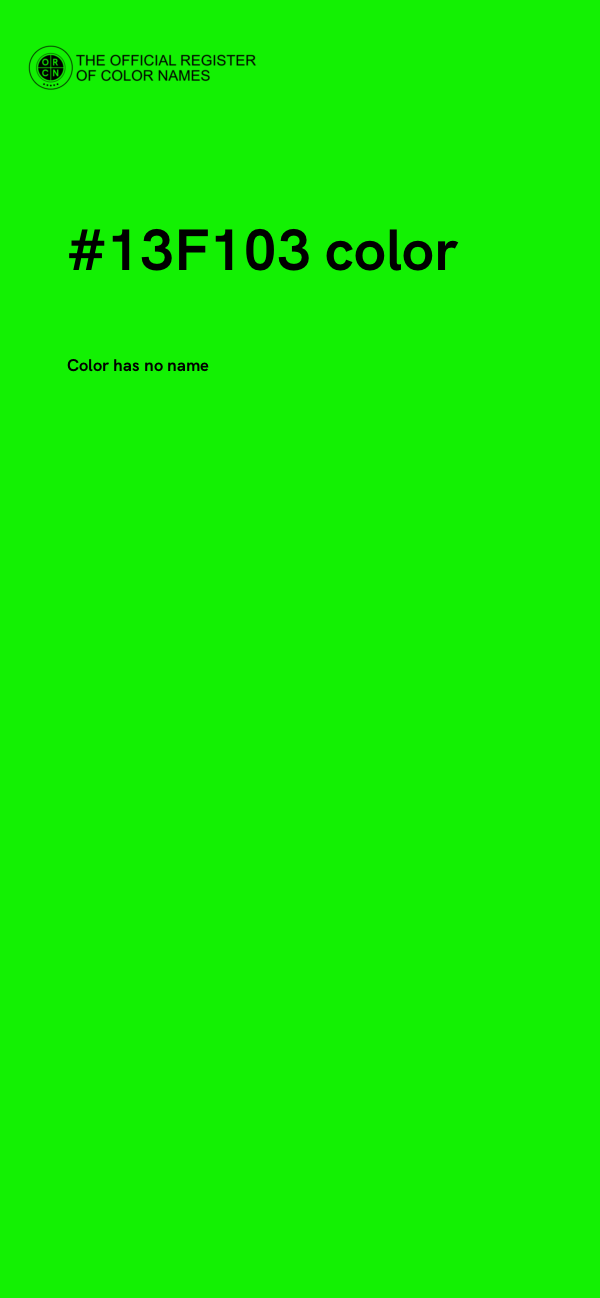 #13F103 color image
