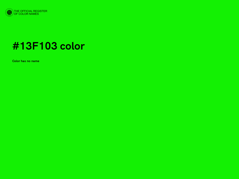 #13F103 color image