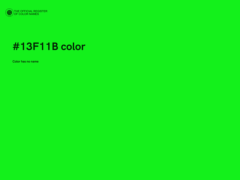 #13F11B color image