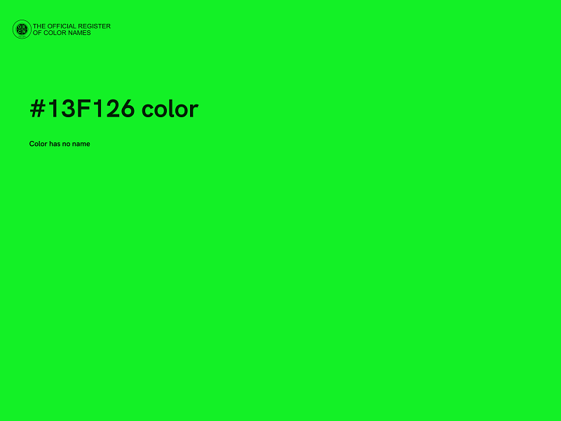 #13F126 color image