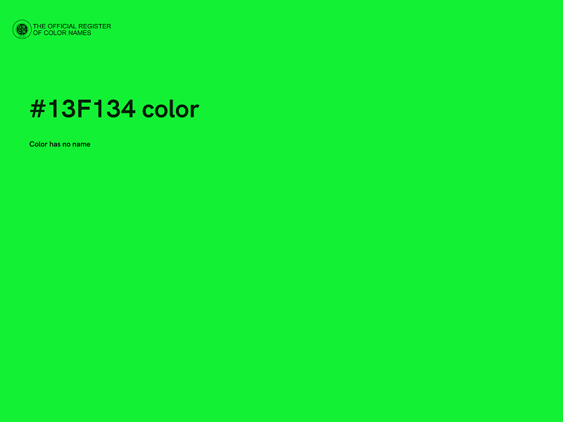 #13F134 color image