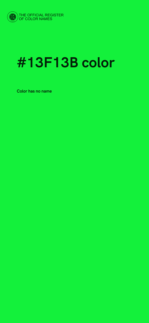 #13F13B color image
