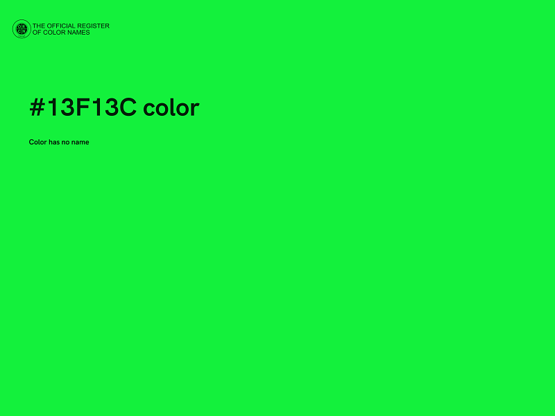 #13F13C color image