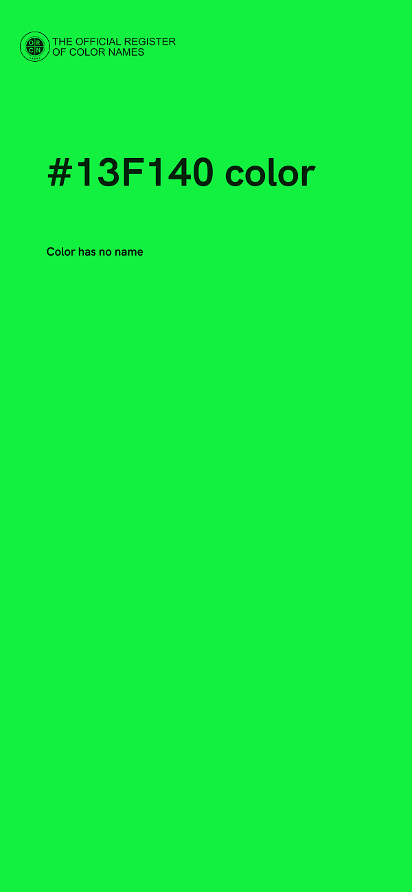 #13F140 color image