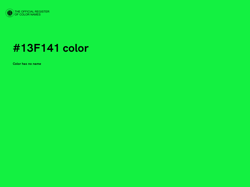 #13F141 color image