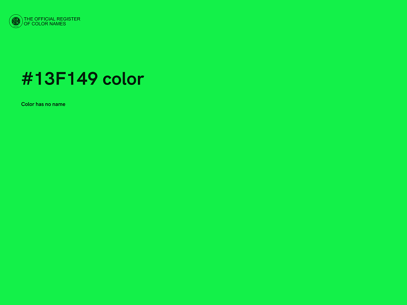 #13F149 color image