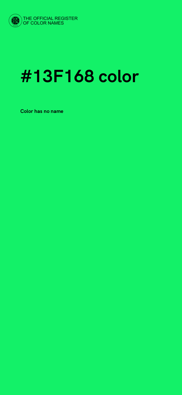 #13F168 color image