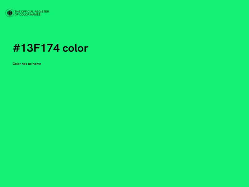 #13F174 color image