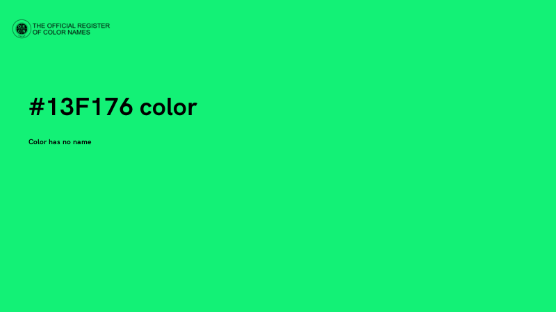 #13F176 color image
