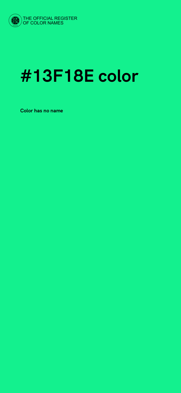 #13F18E color image