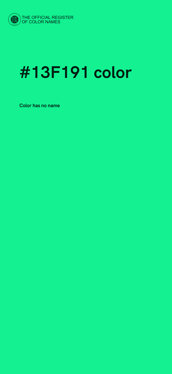 #13F191 color image