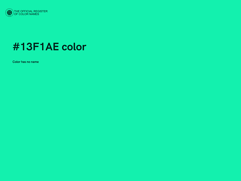 #13F1AE color image