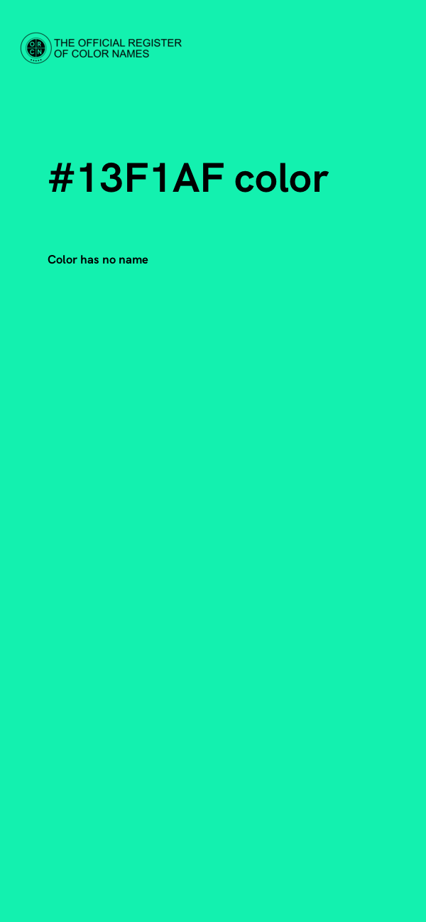 #13F1AF color image