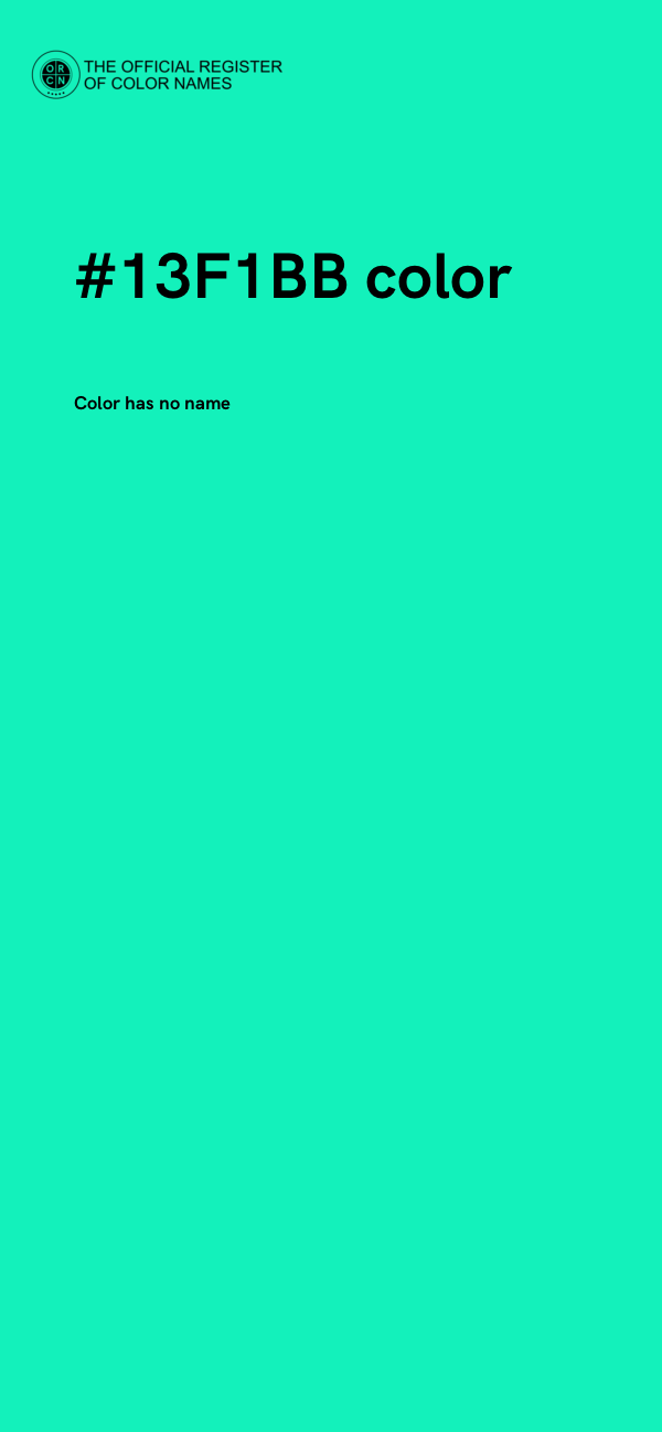 #13F1BB color image