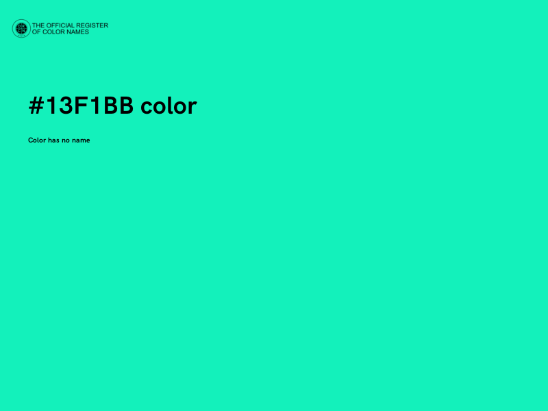 #13F1BB color image